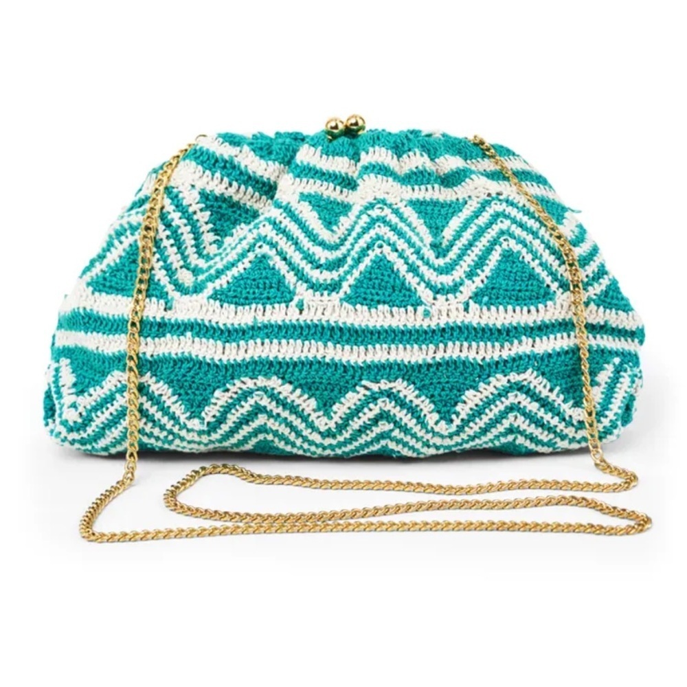 M.A.B.E. Kinta Crochet Pouch in Eucalyptus